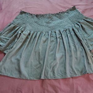 Haute Fox Blue Off Shoulder Shirt 3XL